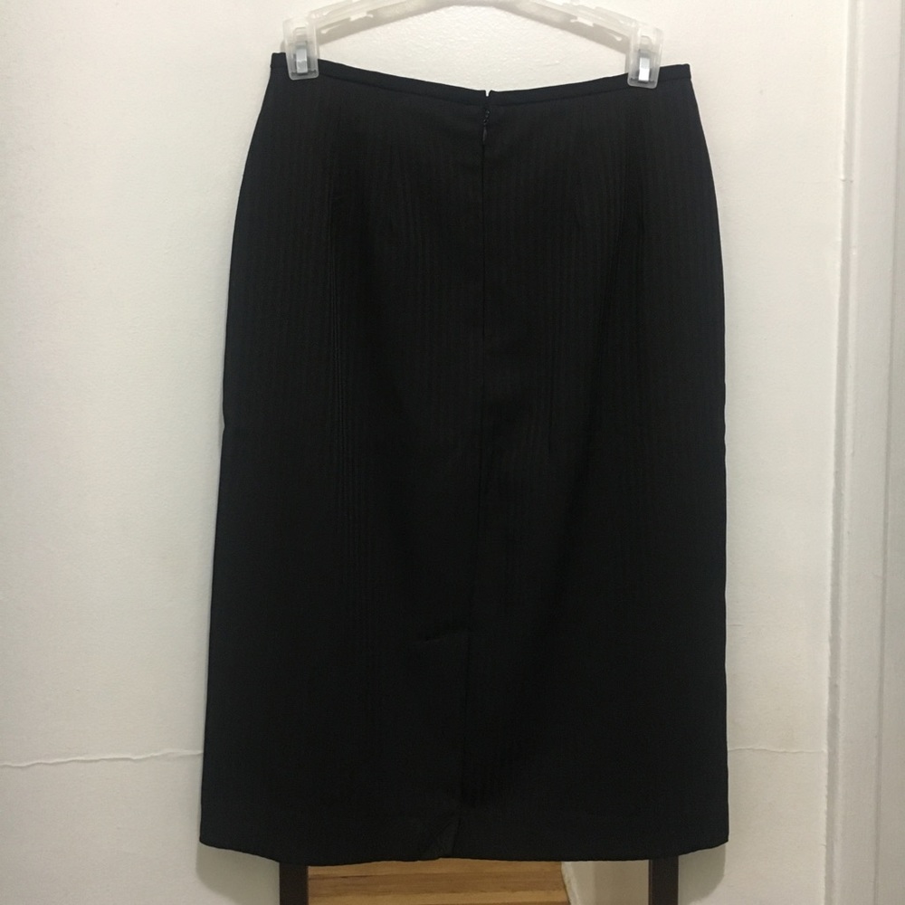 Vintage High Waisted Black Striped Skirt - Picture 5 of 7